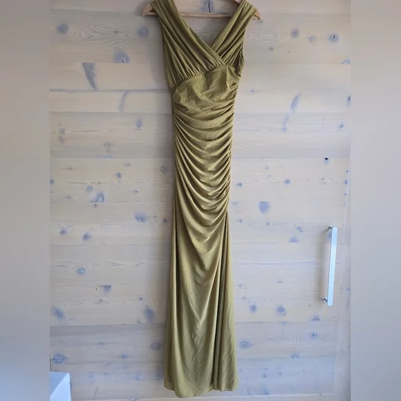 NWT Ronny Kobo Rouched Sophia Maxi Dress in Willow size XS - Picture 4 of 9